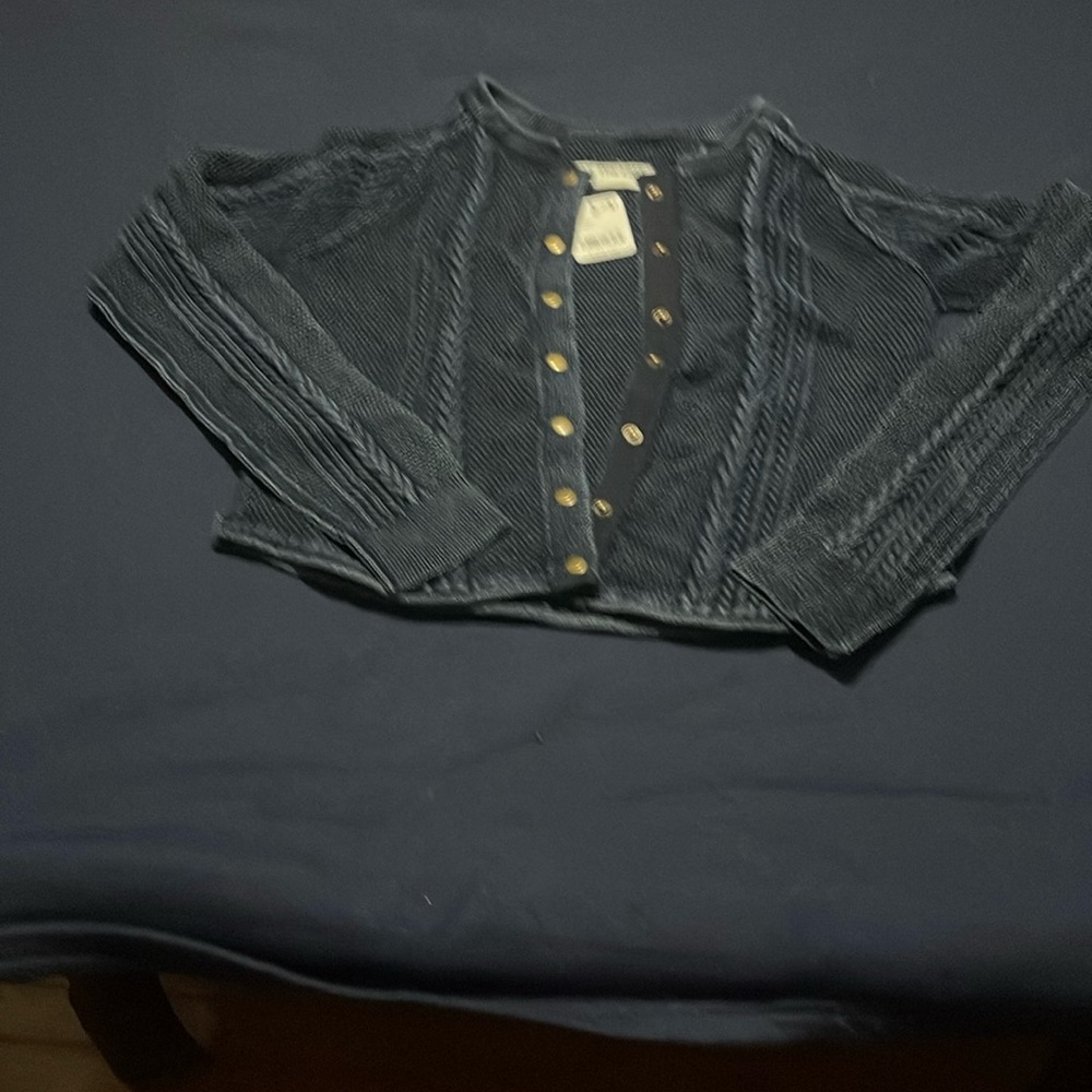 Free the People indigo sweater/jacket